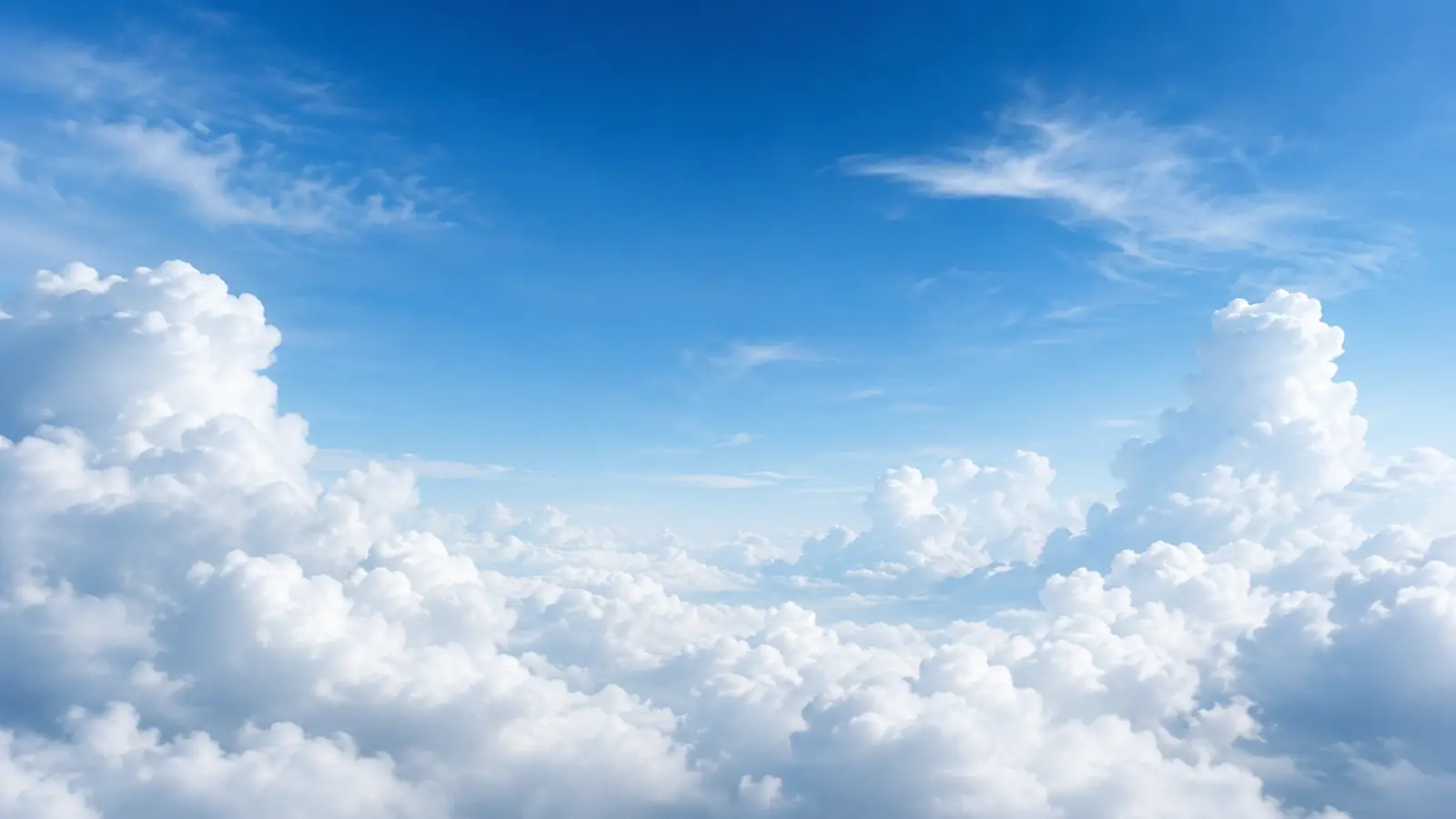 Cloud tops seen from cruising altitude