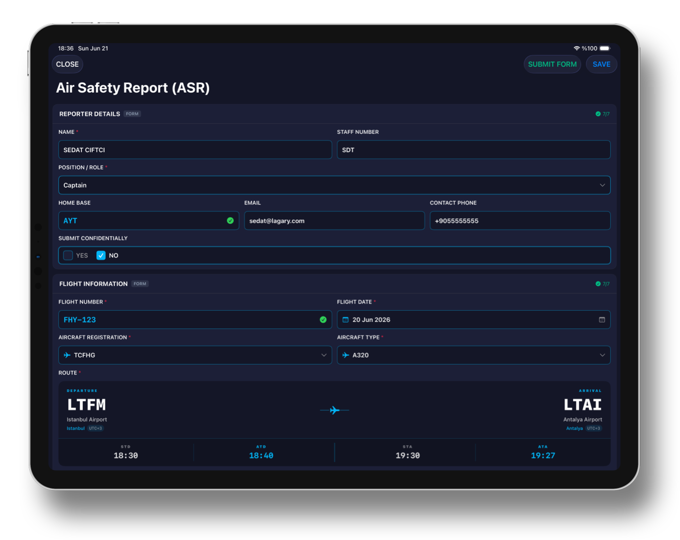One Forms — Digital aviation forms